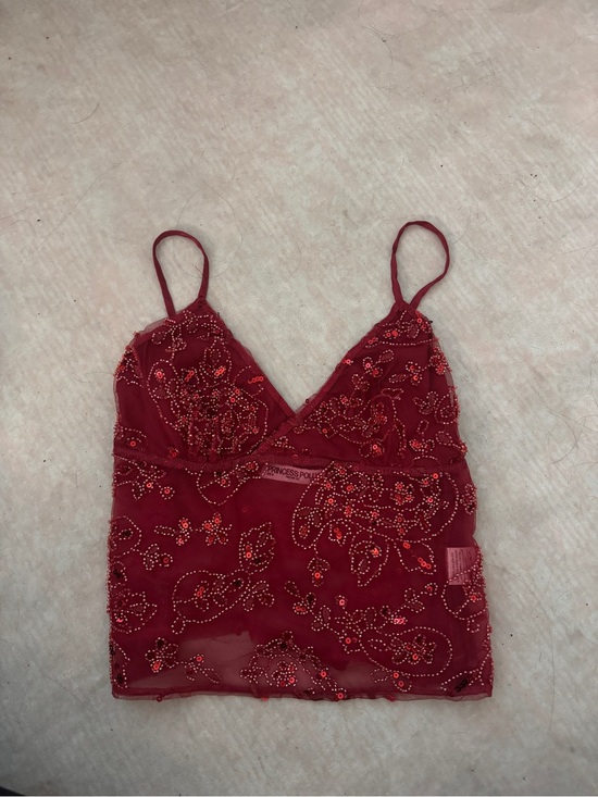 Princess Polly Tops - Princess Polly Red Sequined Lace Dress